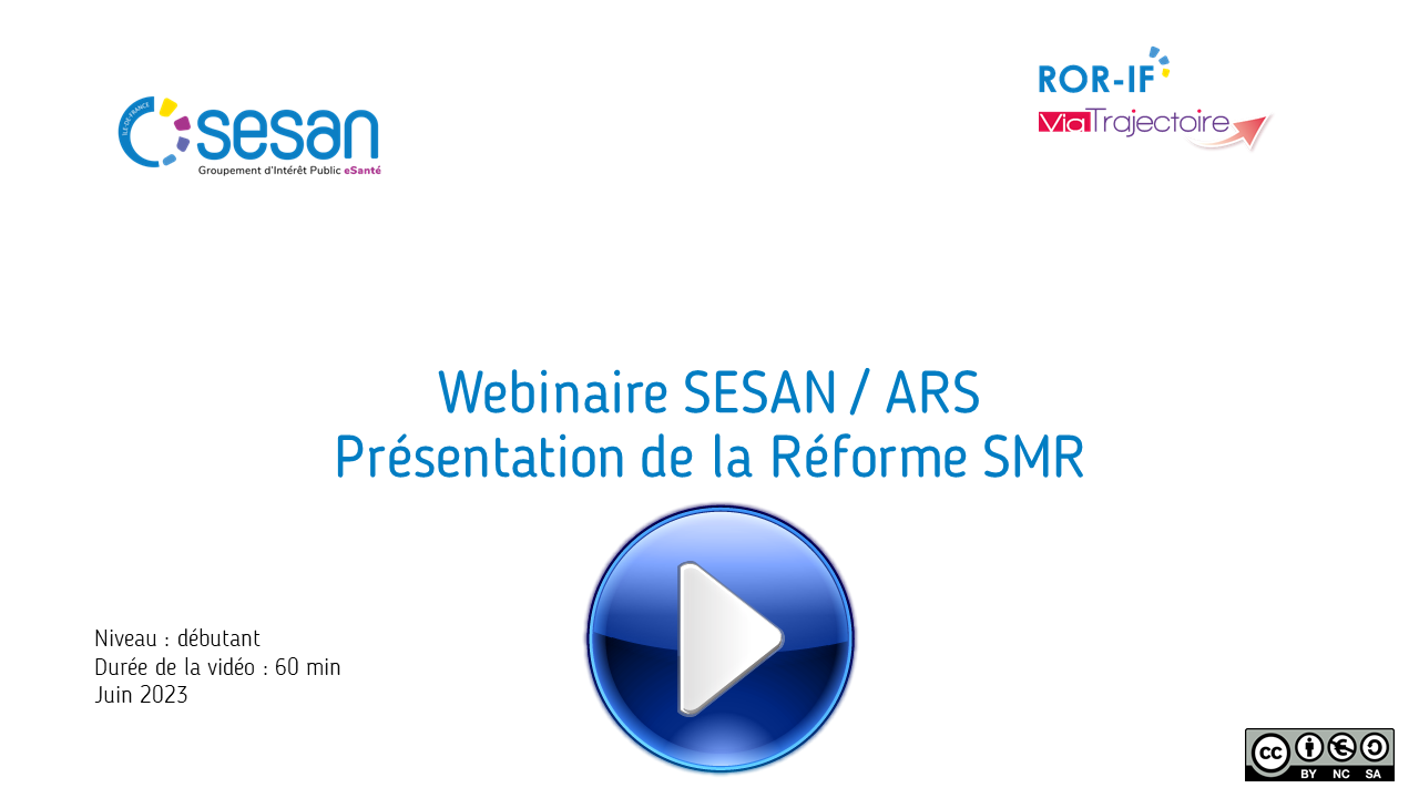 Webinaire SESAN/ARS présentation de la réforme SMR