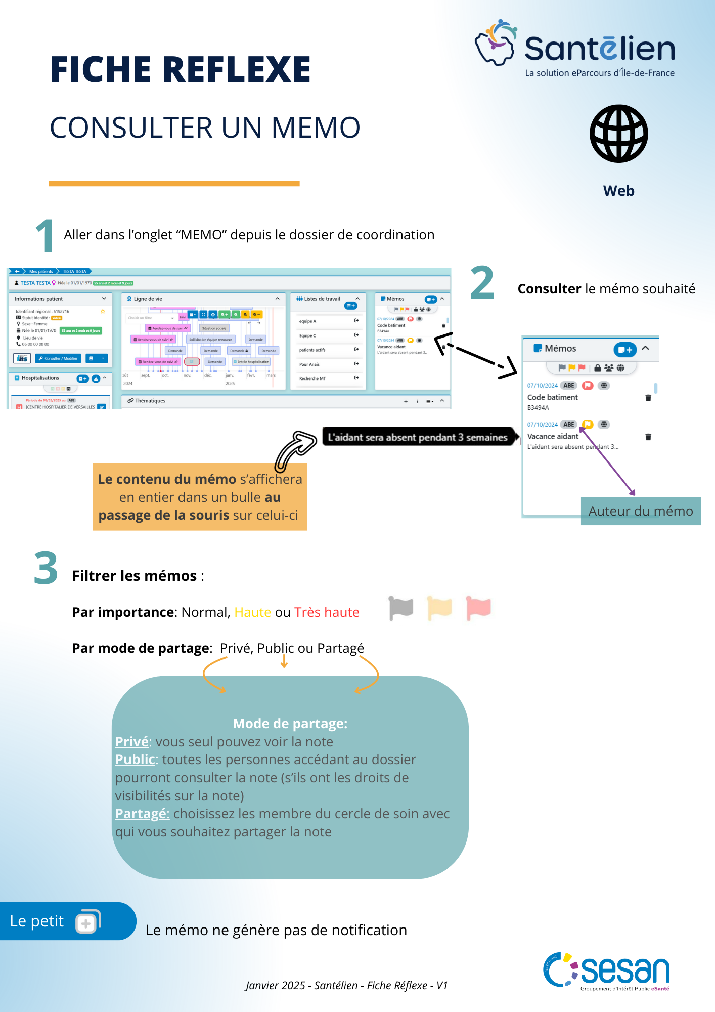 Fiche réflexe Web consulter un mémo