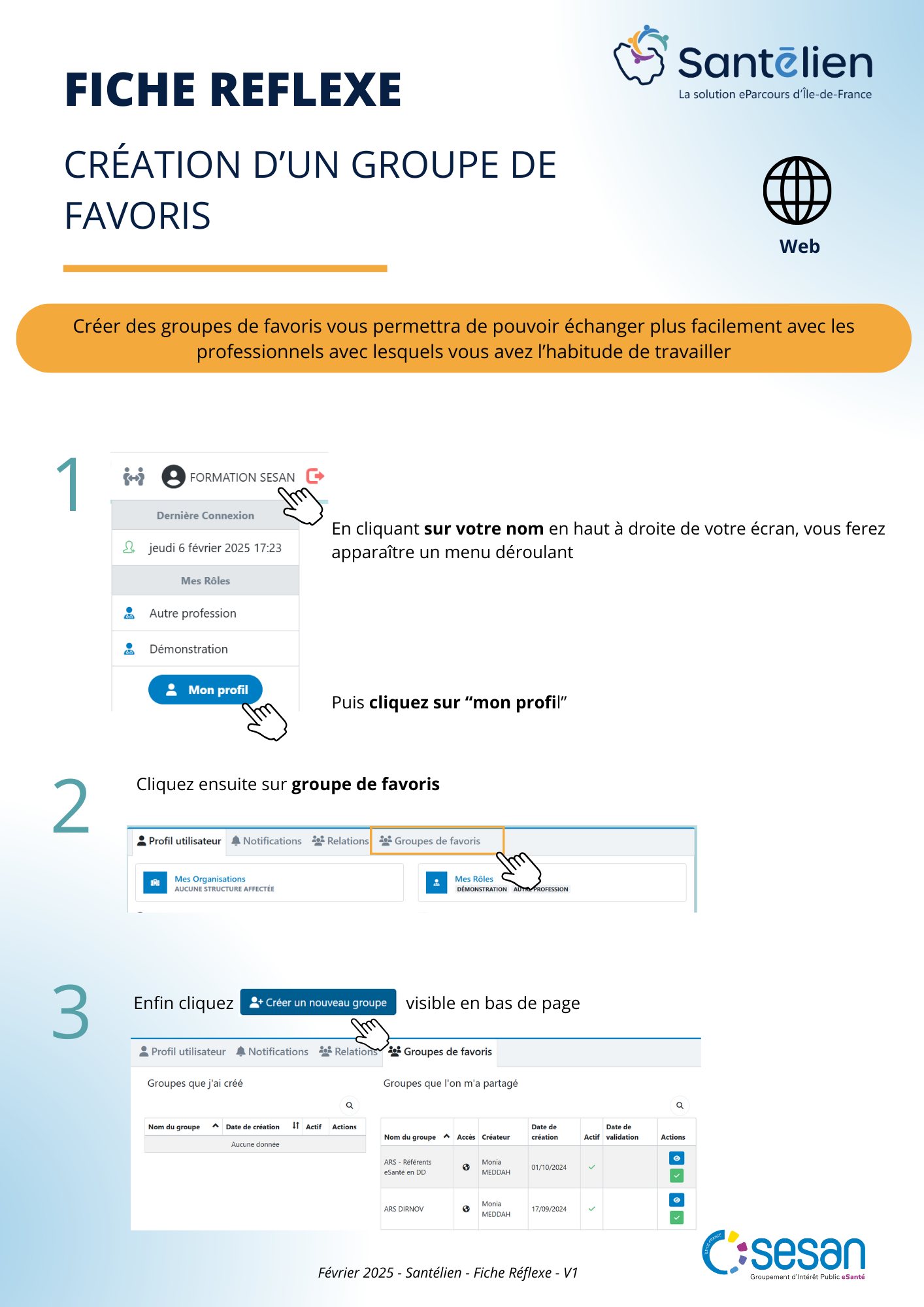 Fiche reflexe web_Création d'un groupe de favoris