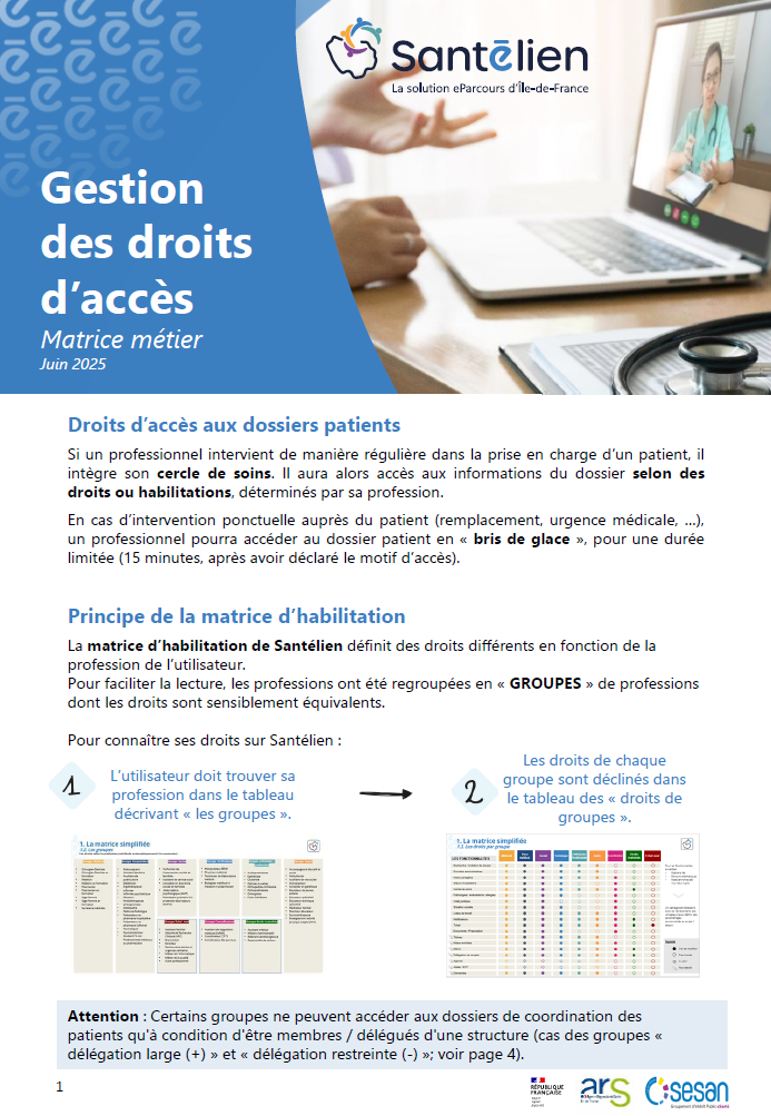 Santélien - Matrice d'habilitation v6