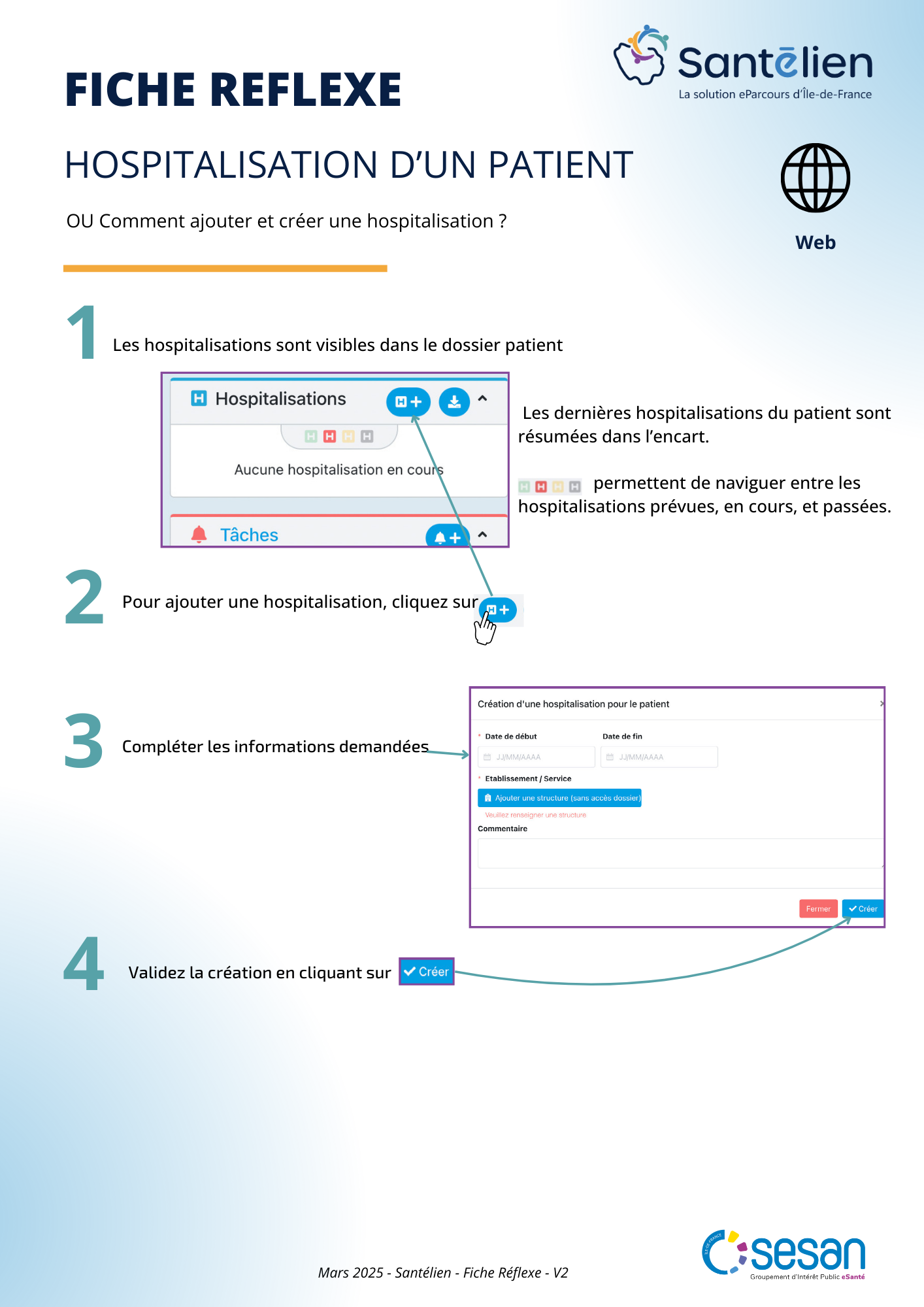 Fiche réflexe Web-Hospitalisation d'un patient (1)