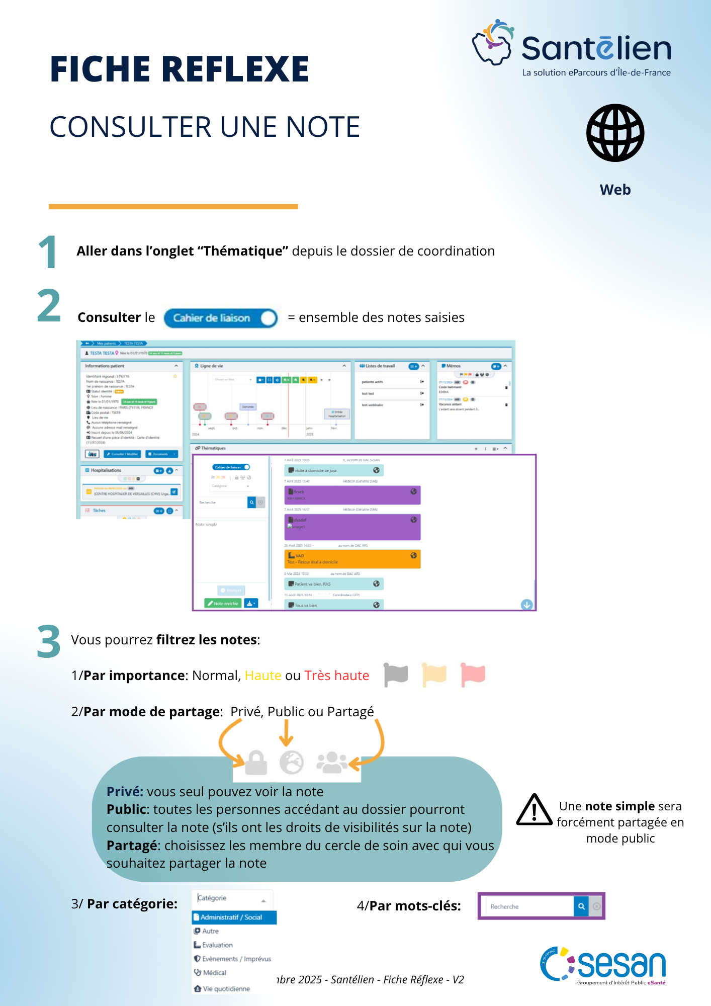STL Fiche réflexe Web consulter une note