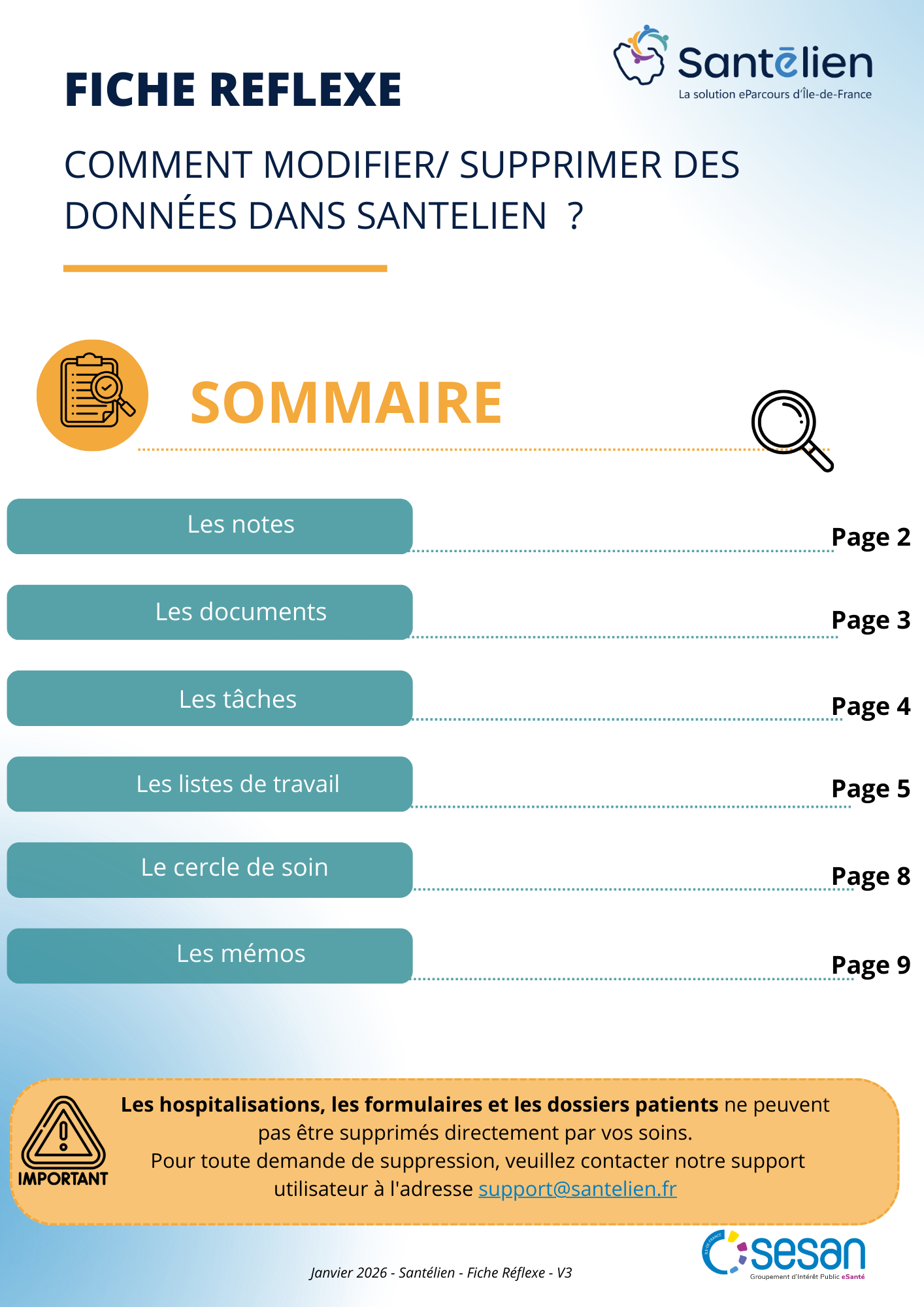 Fiche réflexe Comment modifier supprimer les données