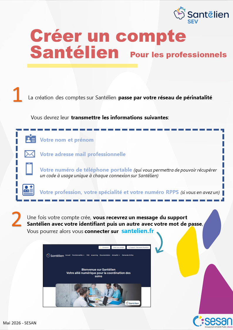 SEV - créer un compte sur Santélien