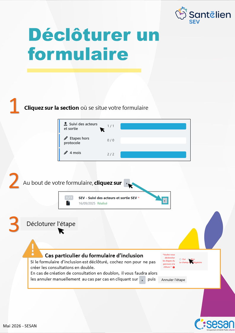 SEV - décloturer un formulaire