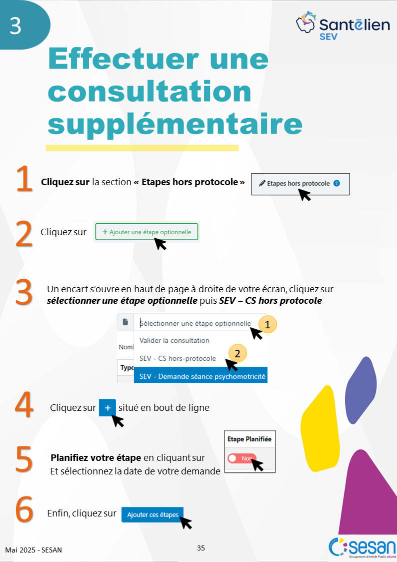 SEV - effectuer une consultation supplémentaire
