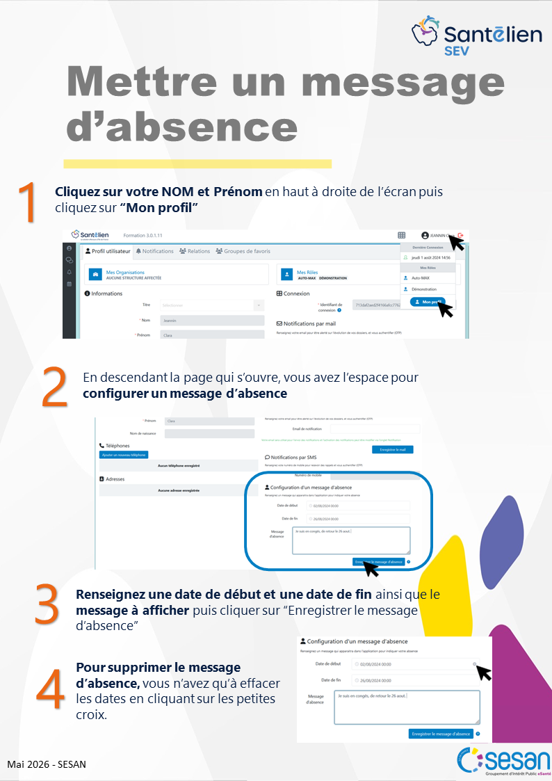 SEV - mettre un message dabsence