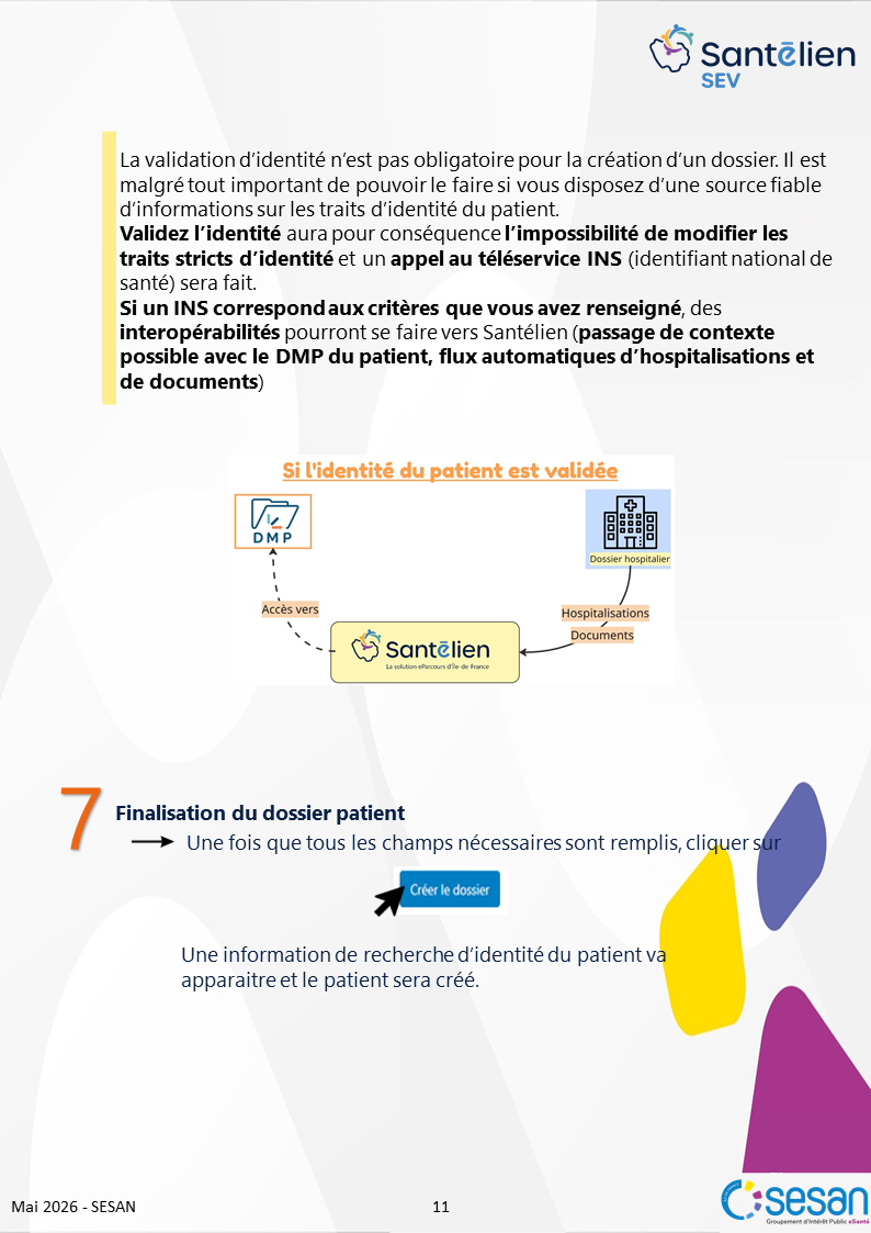SEV - rechercher et créer un dossier patient4