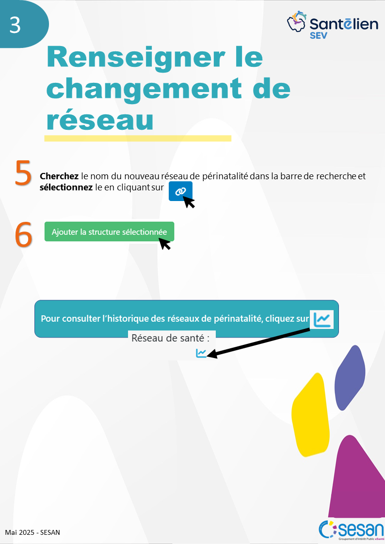 SEV - renseigner la changement de réseau 1