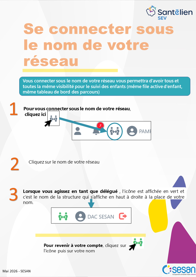 SEV - se connecter sous le nom de votre réseau