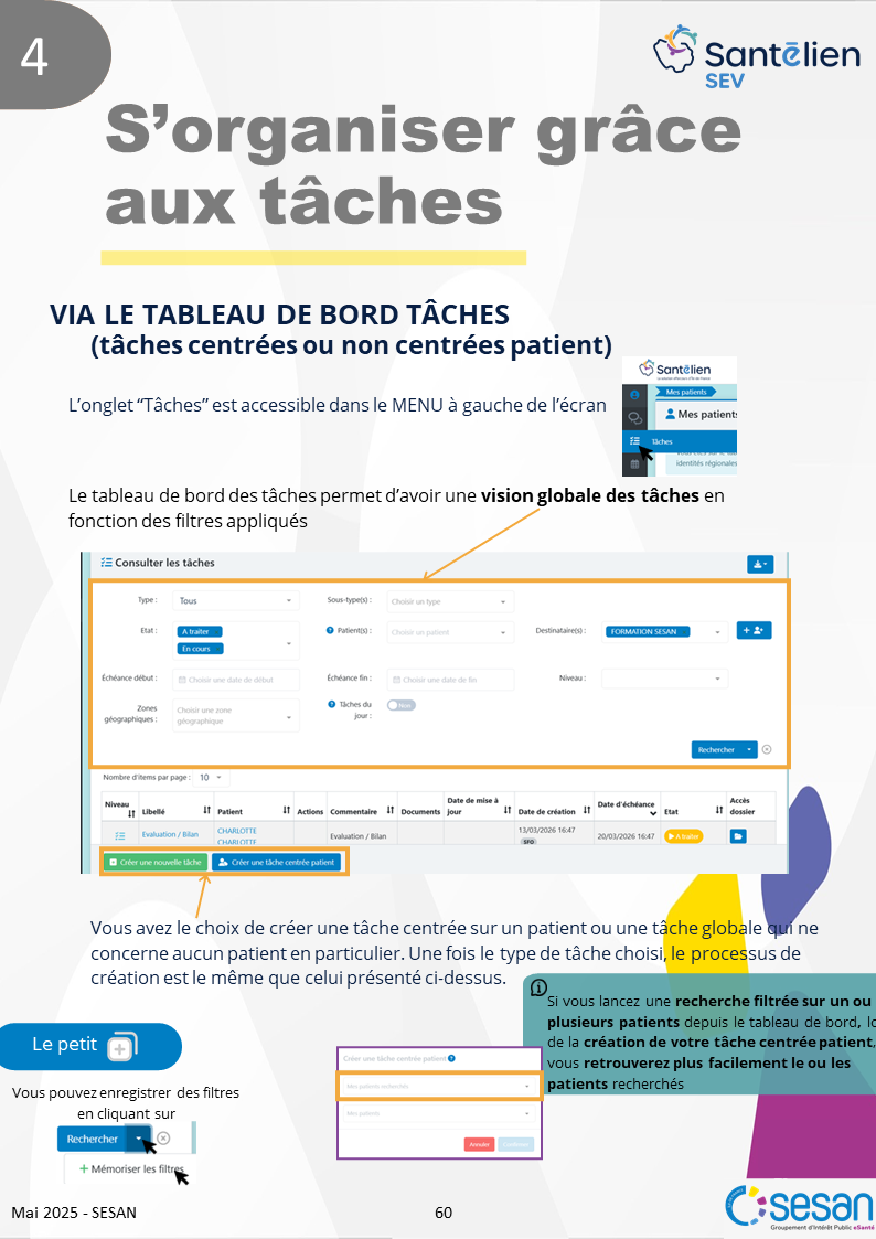SEV - s'organiser avec les tâches 1
