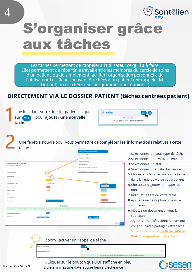 SEV - s'organiser avec les tâches