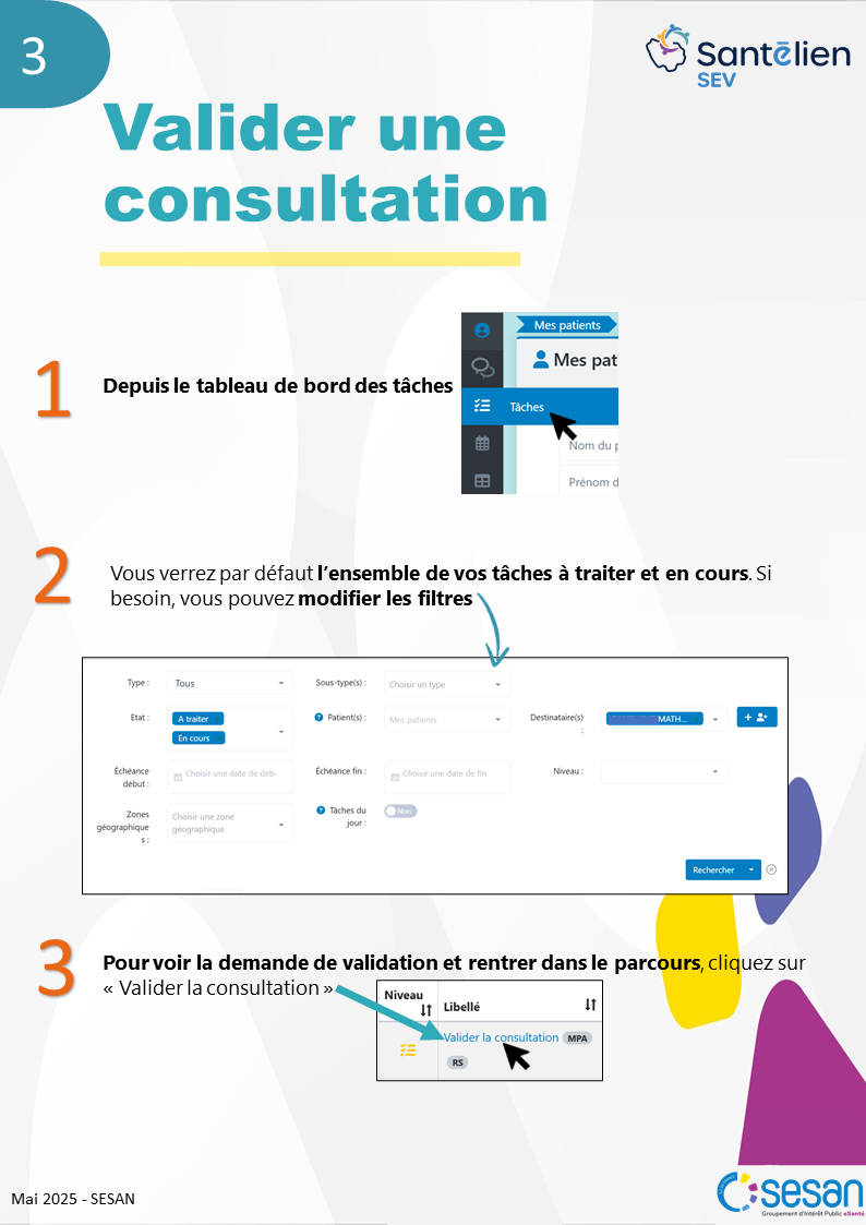 SEV - valider la consultation