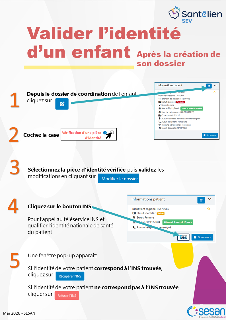 SEV - valider lidentité dun enfant