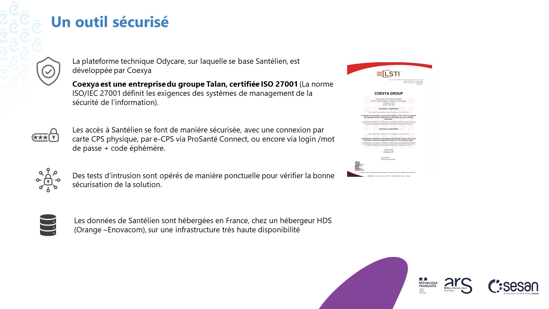 Santélien sécurisation