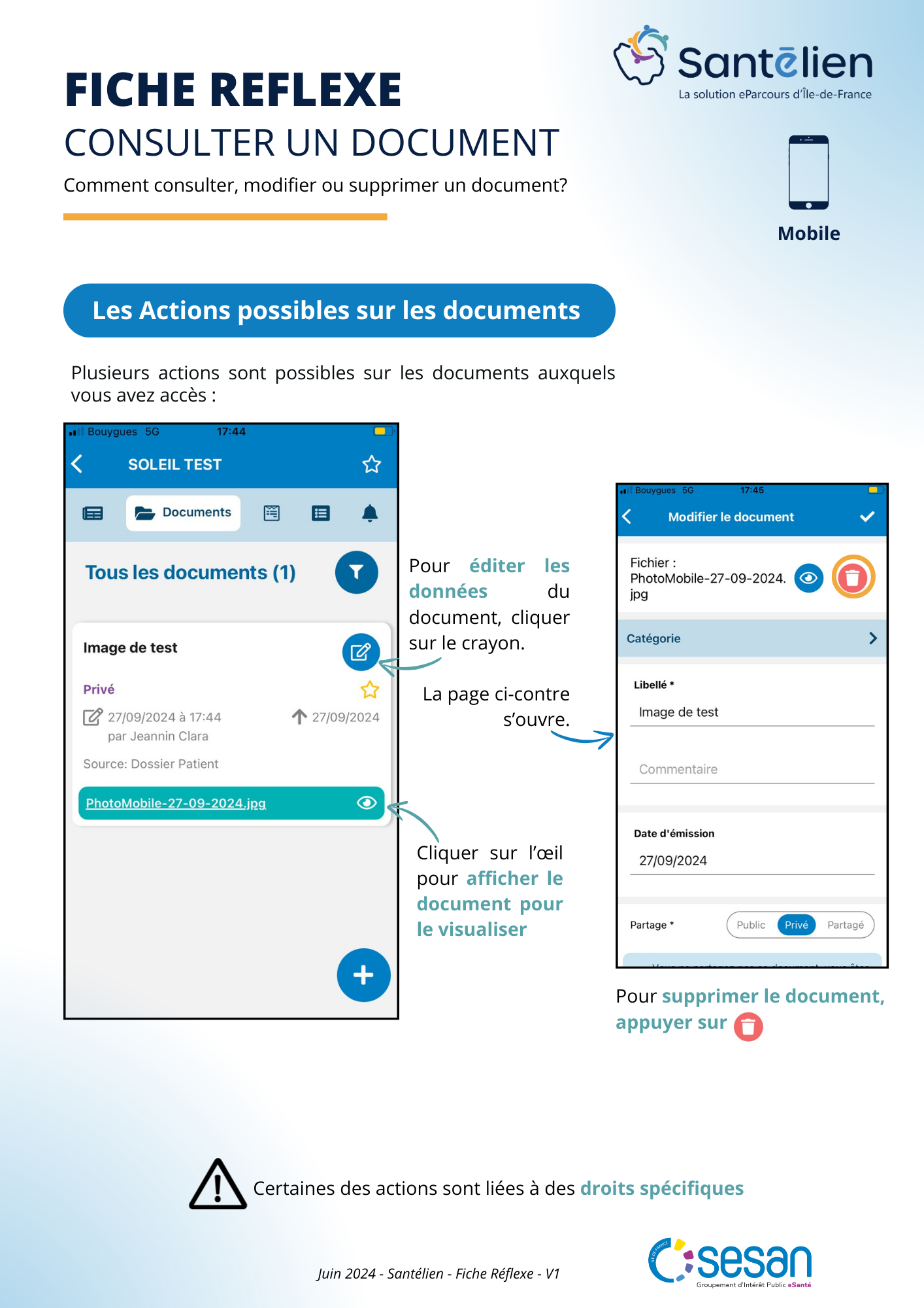 Fiche réflexe Mobile Ajouter un document