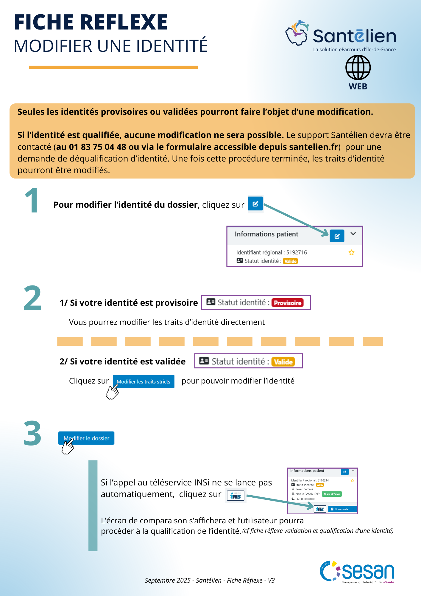 Fiche réflexe Web Modifier une identité