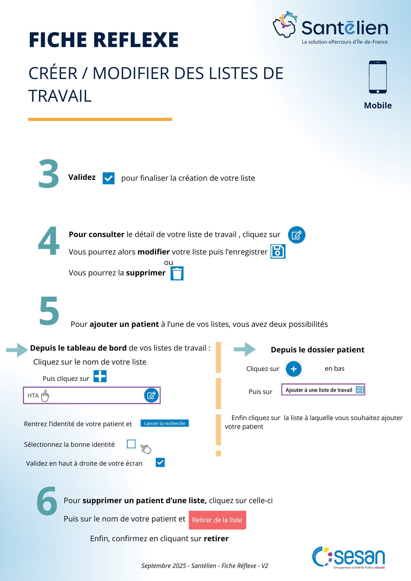 Fiche réflexe mobilité Créer modifier les listes de travail (1)
