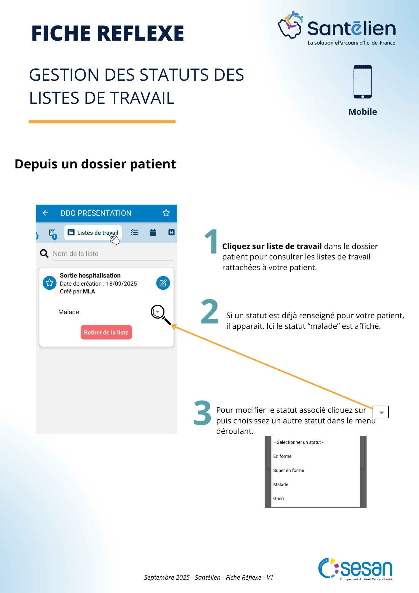 Fiche réflexe mobilité Gestion des statuts des listes de travail (1)