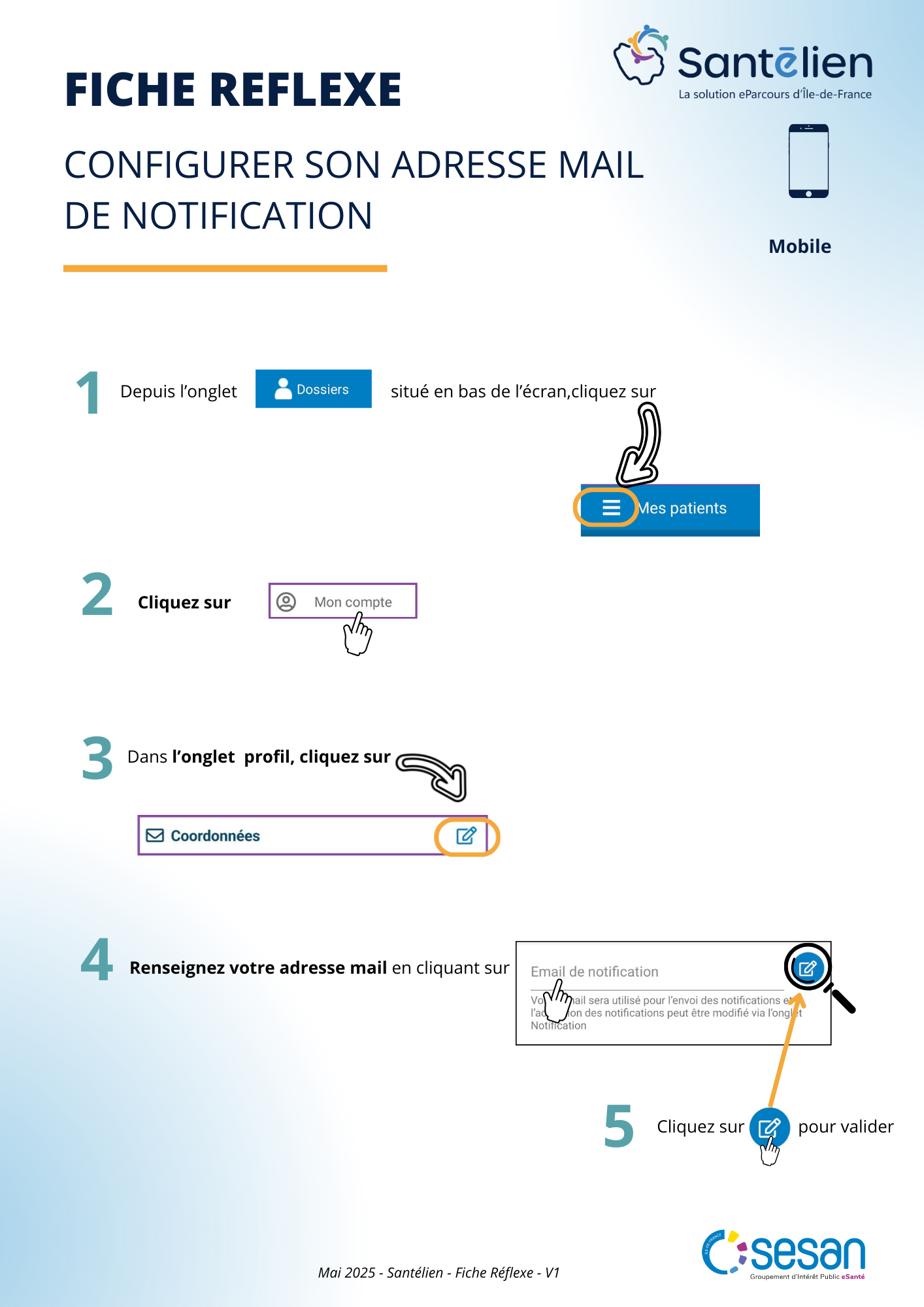 Fiche réflexe mobilité configurer son adresse mail de notification