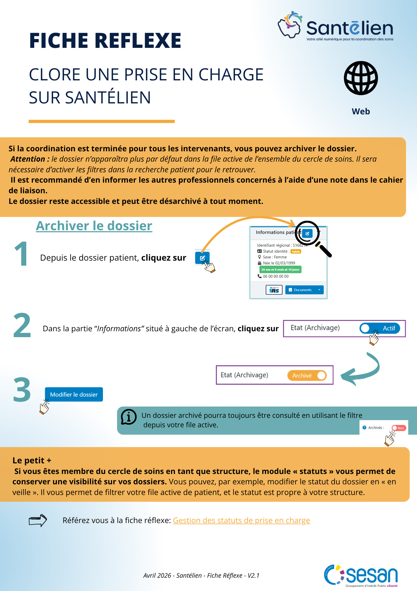 Fiche réflexe Web Clore une prise en charge sur Santélien (1)