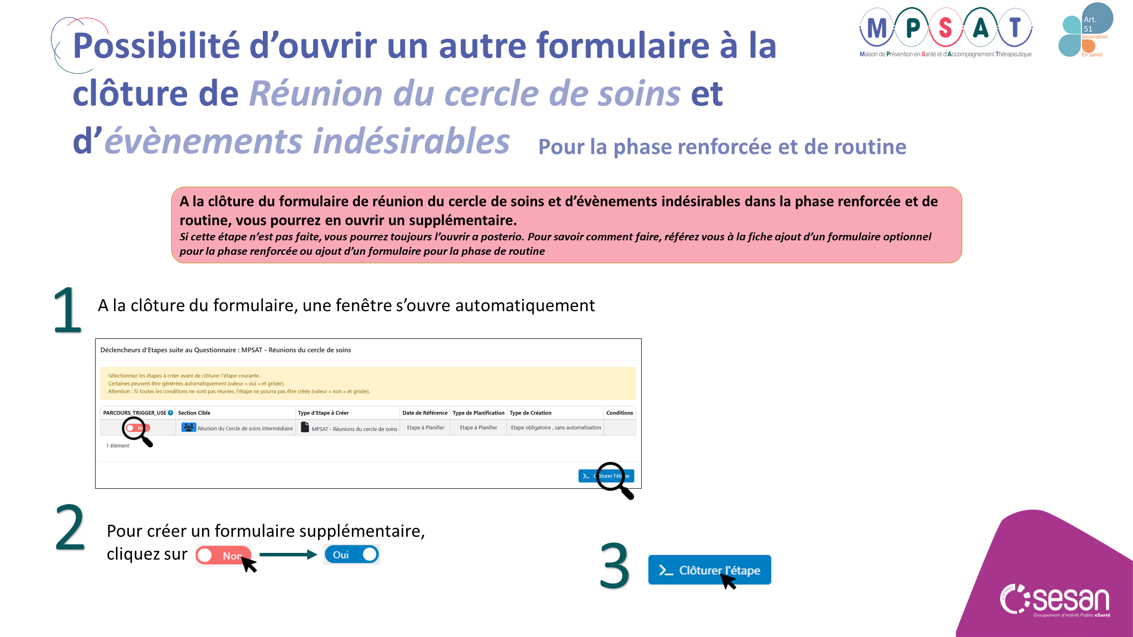 MPSAT - ajout dun formulaire de supplémentaire à la clôture