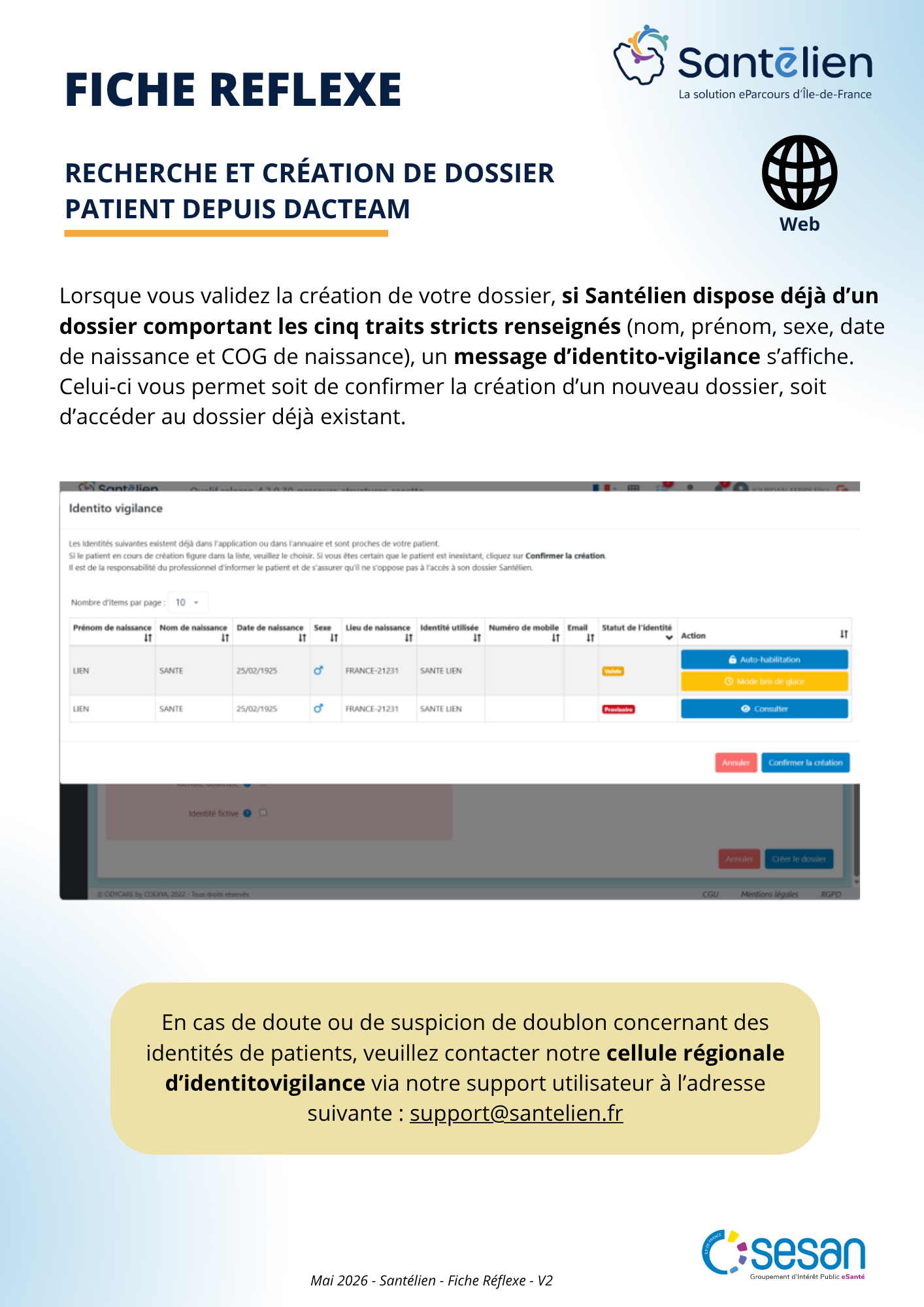 Fiche réflexe STL - intérop DACteam _ fiche unique